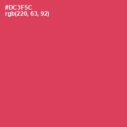 #DC3F5C - Brick Red Color Image