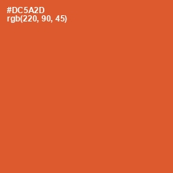 #DC5A2D - Flame Pea Color Image