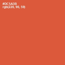 #DC5A3B - Flame Pea Color Image