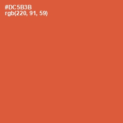 #DC5B3B - Flame Pea Color Image