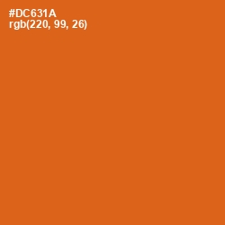 #DC631A - Hot Cinnamon Color Image