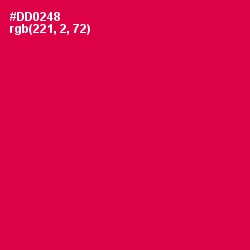 #DD0248 - Razzmatazz Color Image