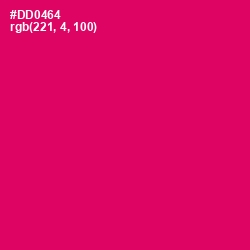 #DD0464 - Razzmatazz Color Image
