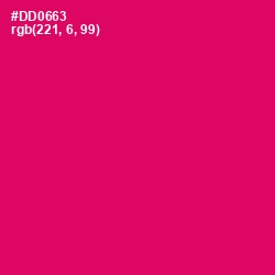#DD0663 - Razzmatazz Color Image