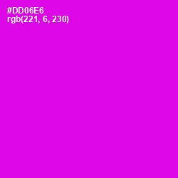 #DD06E6 - Magenta / Fuchsia Color Image