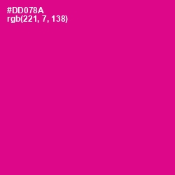 #DD078A - Red Violet Color Image