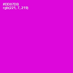 #DD07DB - Purple Pizzazz Color Image