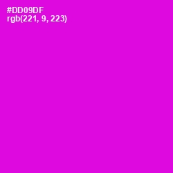 #DD09DF - Purple Pizzazz Color Image