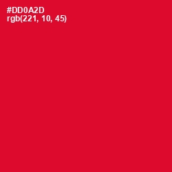 #DD0A2D - Crimson Color Image