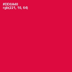 #DD0A40 - Razzmatazz Color Image