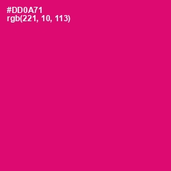 #DD0A71 - Razzmatazz Color Image
