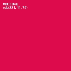 #DD0B4B - Razzmatazz Color Image