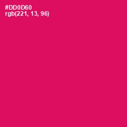 #DD0D60 - Razzmatazz Color Image