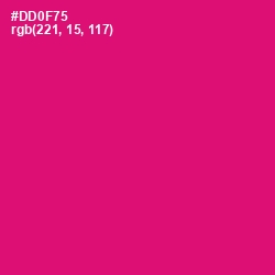 #DD0F75 - Razzmatazz Color Image