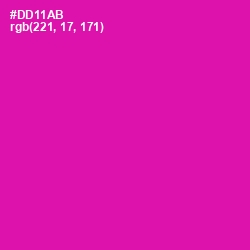 #DD11AB - Hollywood Cerise Color Image