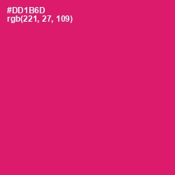 #DD1B6D - Razzmatazz Color Image