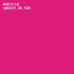 #DD1C7A - Cerise Red Color Image