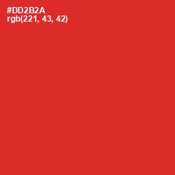 #DD2B2A - Persian Red Color Image