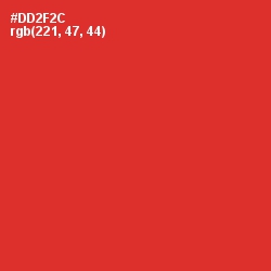 #DD2F2C - Persian Red Color Image