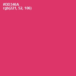 #DD346A - Cerise Red Color Image