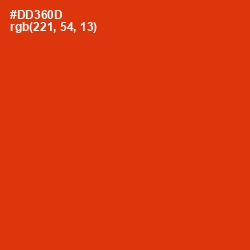 #DD360D - Thunderbird Color Image