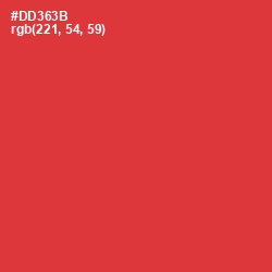 #DD363B - Persian Red Color Image