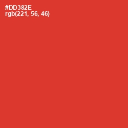 #DD382E - Persian Red Color Image