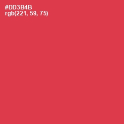 #DD3B4B - Brick Red Color Image
