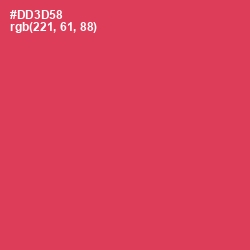 #DD3D58 - Brick Red Color Image
