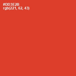 #DD3E2B - Persian Red Color Image