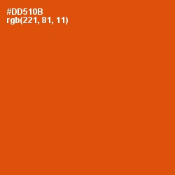 #DD510B - Red Stage Color Image