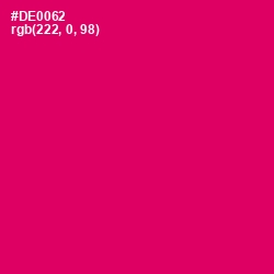 #DE0062 - Razzmatazz Color Image