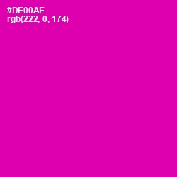 #DE00AE - Hollywood Cerise Color Image