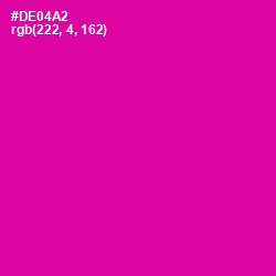 #DE04A2 - Hollywood Cerise Color Image