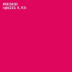 #DE065D - Razzmatazz Color Image