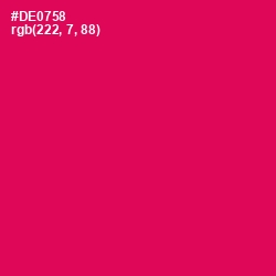 #DE0758 - Razzmatazz Color Image