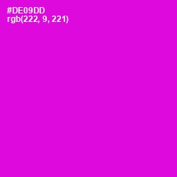 #DE09DD - Purple Pizzazz Color Image