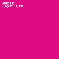 #DE0B82 - Red Violet Color Image