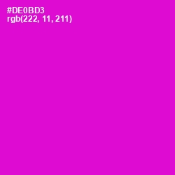 #DE0BD3 - Purple Pizzazz Color Image