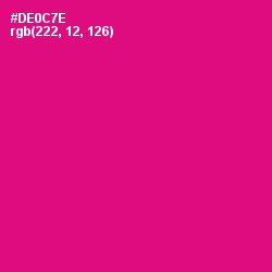 #DE0C7E - Razzmatazz Color Image