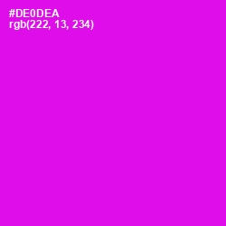 #DE0DEA - Magenta / Fuchsia Color Image