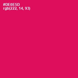 #DE0E5D - Razzmatazz Color Image