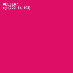 #DE0E67 - Razzmatazz Color Image