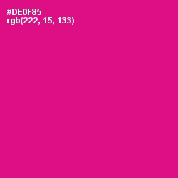 #DE0F85 - Red Violet Color Image