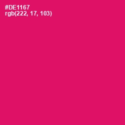 #DE1167 - Razzmatazz Color Image