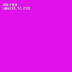 #DE11E8 - Magenta / Fuchsia Color Image