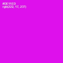 #DE11ED - Magenta / Fuchsia Color Image