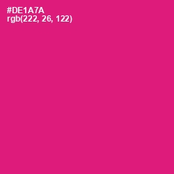 #DE1A7A - Cerise Red Color Image