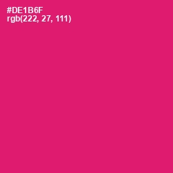 #DE1B6F - Cerise Red Color Image