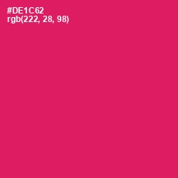 #DE1C62 - Razzmatazz Color Image